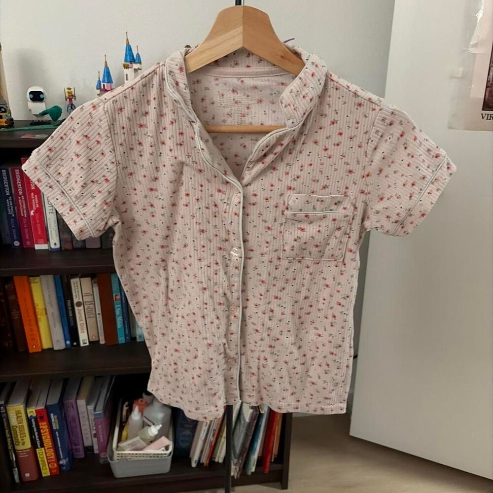 Tahari Floral Pajama Top Women's Size 8